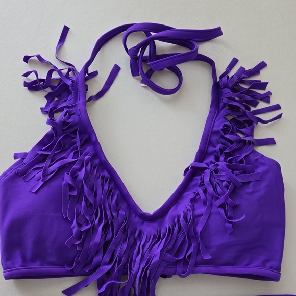 Purple Fringe Bikini Set - Picture 6 of 11